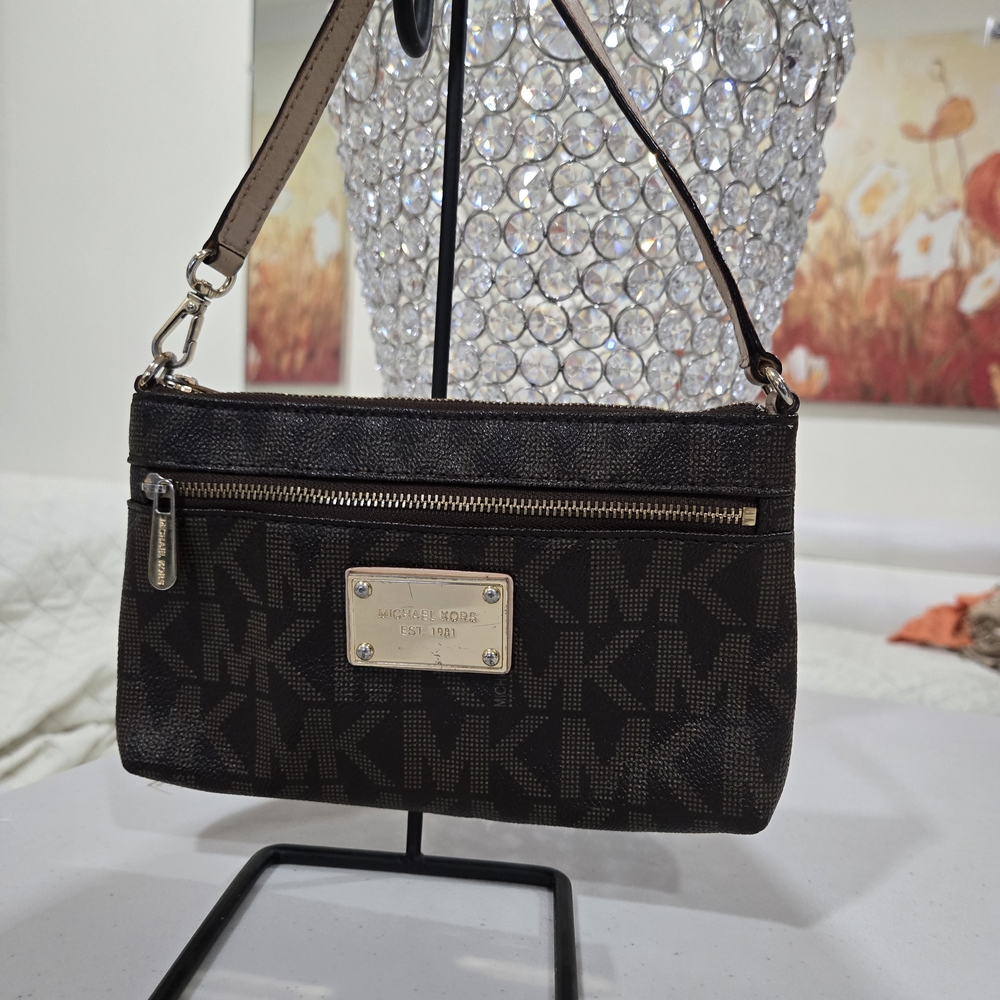 Michael Kors Brown Logo Shoulder Bag